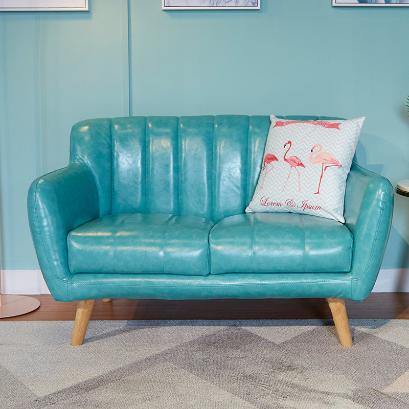 Winter Bear Nordic Sofa Small Family Type Living Room Net Red Money Economic Type Duo Duo Sofa Simple Double Leather Sofa