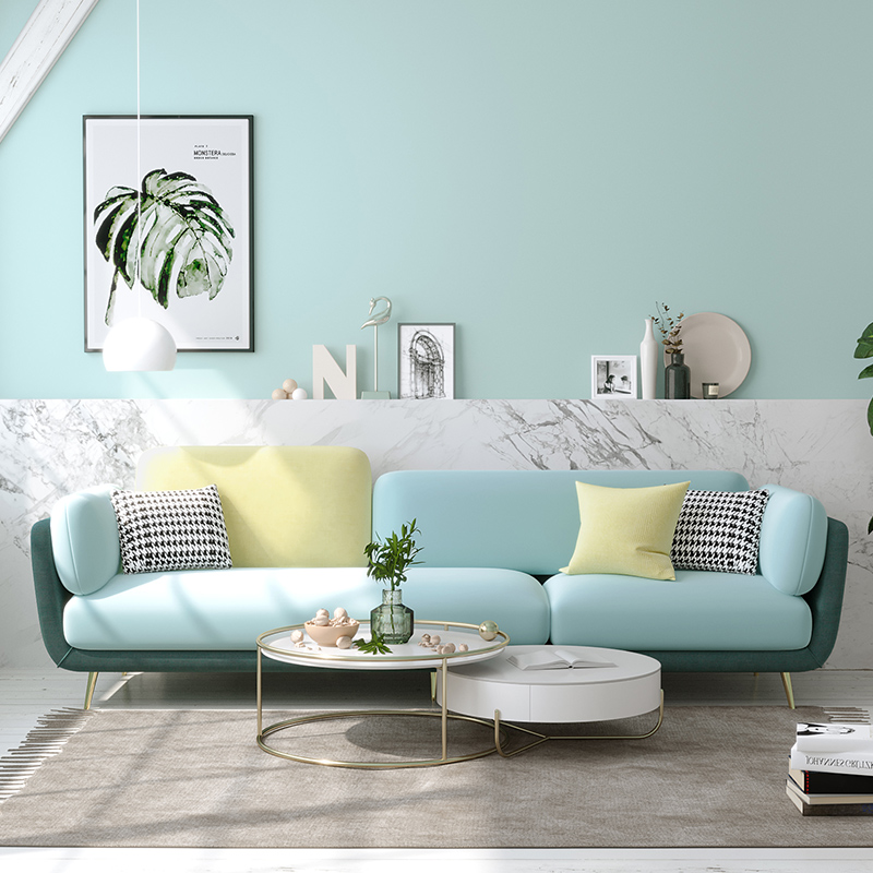 Winter Bear Nordic Modern Minimalist Cloth Art Nets Red Ins Light Extravagant small family Living room Easy trio of four places sofa