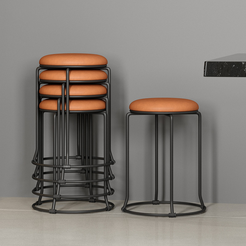 Home Sloth Stool Subnetting Red Living Room Dining Room Bench Chair Light Lavish Titanium Alloy Makeup Stool Round Stool Changing Shoes Fashion Small Bench