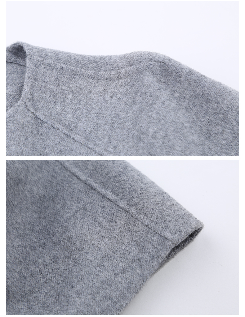 Cà vạt nhỏ hình chữ V ANMANI / có thắt lưng raglan tay áo khoác len thẳng I3663103 áo vest dạ nữ ngắn