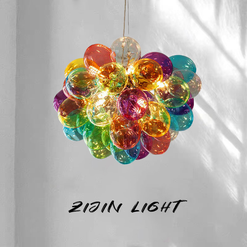 Children's Room Balloon Chandelier Dopamine Dining Room Lamp Stained Glass Bubble Lamp Memphis Atmosphere Bedroom Lamp Children's Room Balloon Chandelier Dopamine Dining Room Lamp Stained Glass Bubble Lamp Memphis Atmosphere Bedroom Lamp
