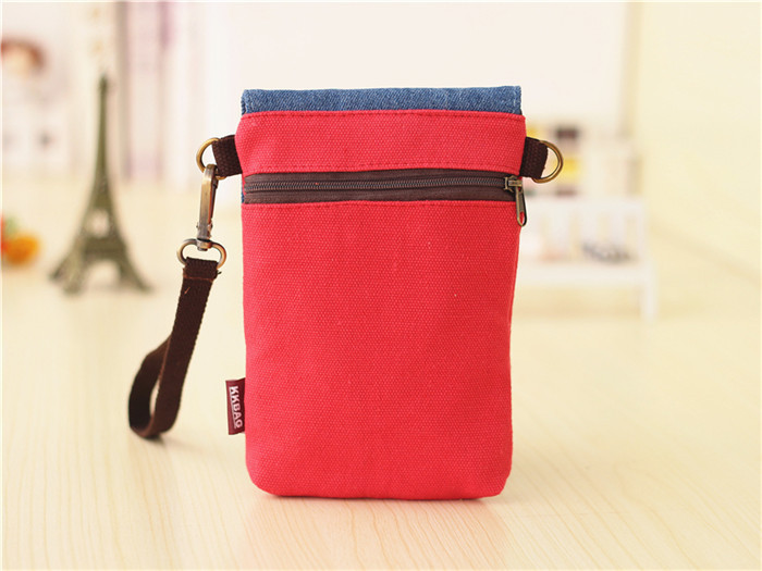 iPhone7plus Messenger túi điện thoại di động 6 inch treo cổ túi điện thoại Túi xách tay nữ bằng vải r9 tay nhỏ - Túi điện thoại balo đeo chéo nam