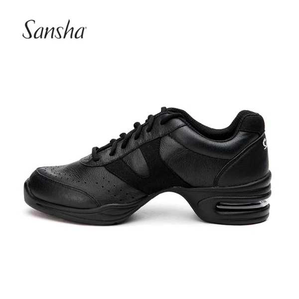 Sansha French sansha stitching modern dance shoes with bottom cushion leather square dance sports dance shoes women
