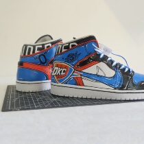 Muzi Li sneakers custom thunder series AJ1 hand-painted graffiti secondary diy Nike