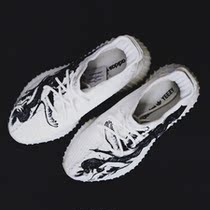 Muzi Li sneakers custom Jackson Yi coconut hand-painted custom diy graffiti yeezy