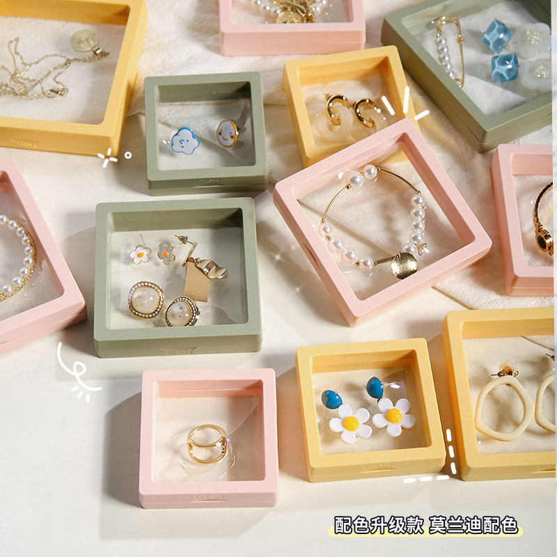pe suspension box film jewelry box anti-oxidation exquisite ear pin earrings shelf display stand ear ornaments jewelry storage box
