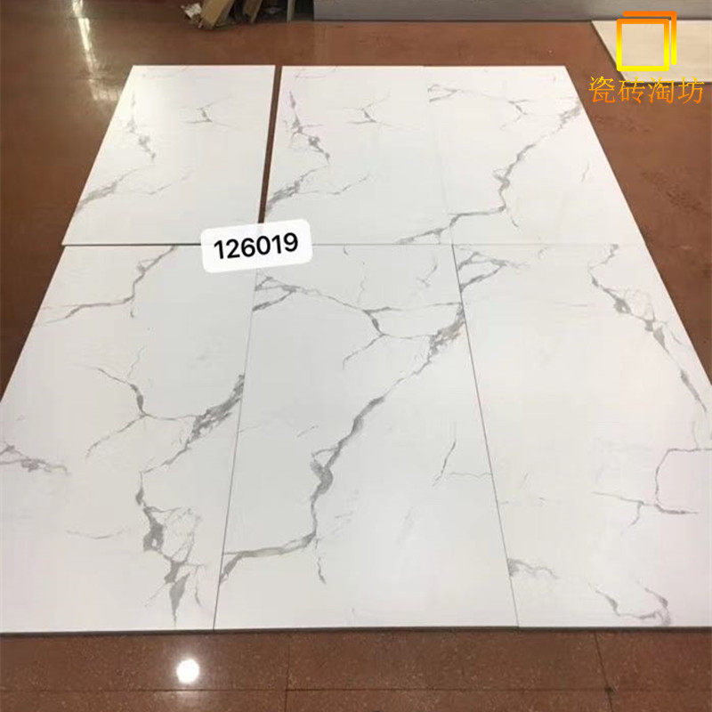 Matte Yashi white jazz white porcelain brick 600X1200 TV background wall brick white non-slip floor tile antique brick