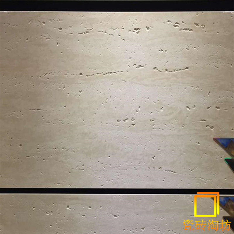 Foshan living room background wall 600X1200 real cave cave stone wall tile 800800 polished brick vitrified brick travertine tile