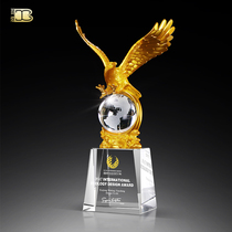 Creative Great Exhibition Macro Chart Metal Trophies Custom Crystal Set As Insurance Company Awards Gift Annual Meeting Sheng Pai Prizes