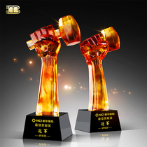 Thousands of temper creative glass trophies custom crystal medals custom lettering Conference Leadership Awards souvenirs