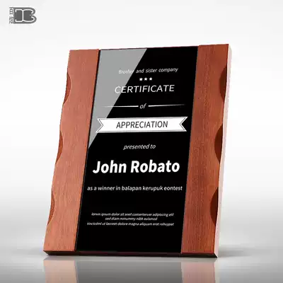 Baixuan high-end medal custom-made authorization card joining agent certificate charity letter lettering plaque