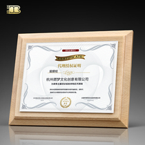 Creative Solid Wood Authorisation Card Medal Custom Set Making Power Of Attorney To Make Wooden Toplaque Plaque Crystal Certificate Honor Authorization
