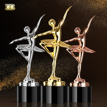 Creative Dance Moves Life Metal Trophies Custom Crystal Dance Medal Set For Ballet Competition Gold And Silver Bronze Events