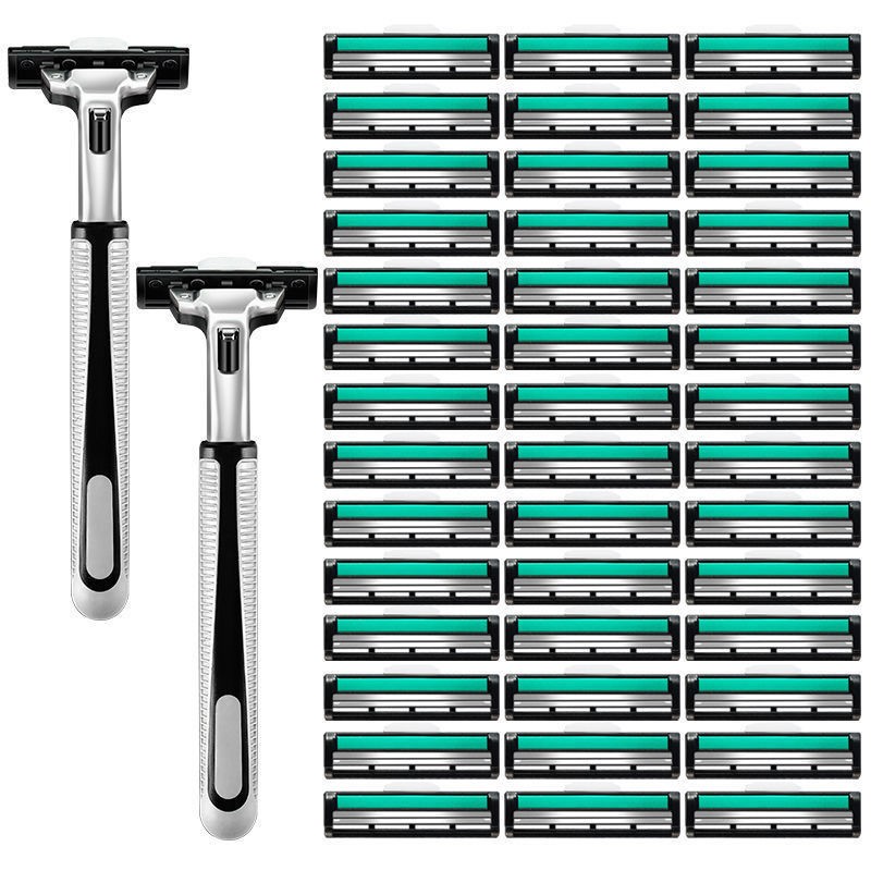 Geely double blade razor men manually shave blades old - fashioned 2 - layer razor head kit package