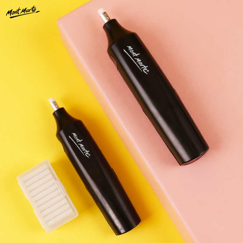 Montmartre high-speed electric eraser) electric pen-shaped highlight eraser sketch gift 30 refills