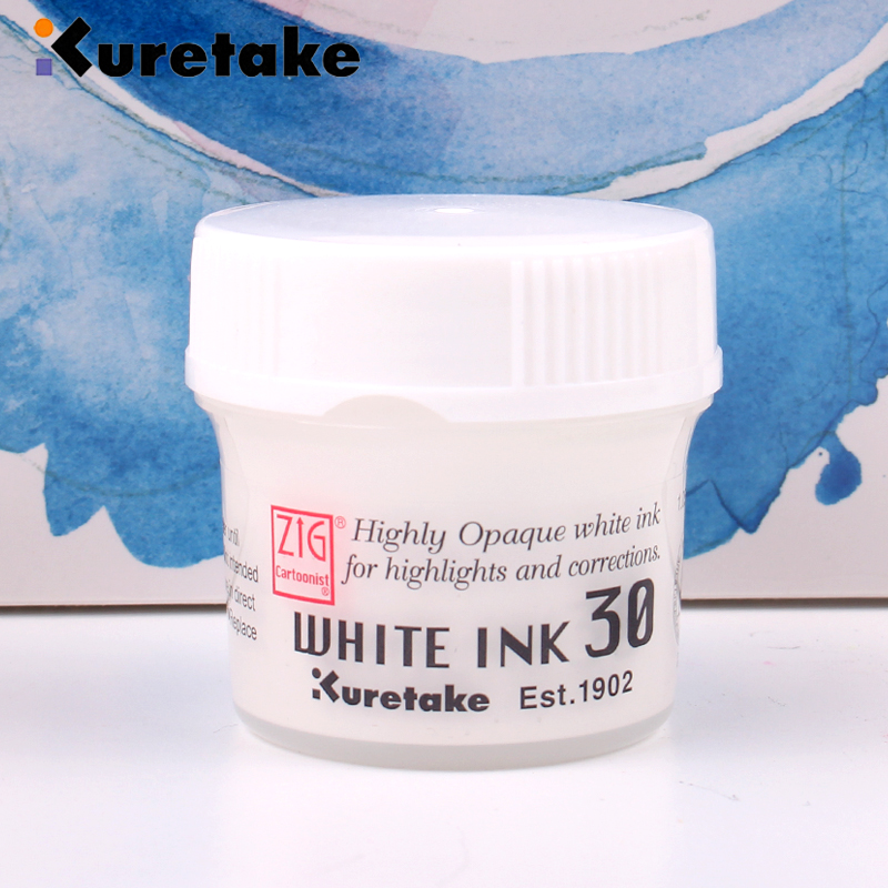 Wu Zhu White Pigment White Ink Water Color High Gloss Ink Opaque Comics Liquid 30ml