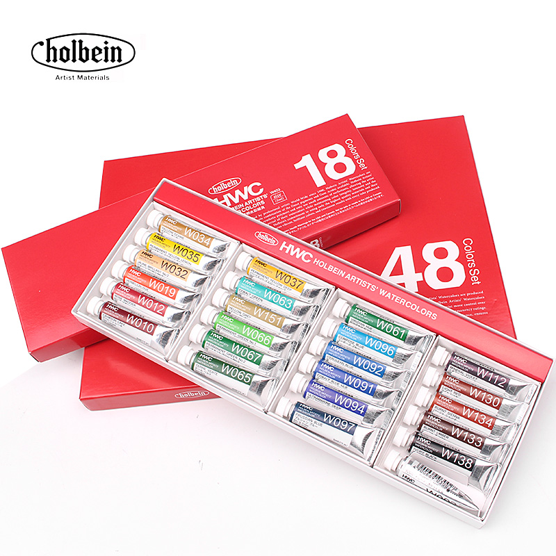 Lotus Baise Inwatercolor paint suit transparent watercolor painted tube solid block 12 color 18 color 24 color 30 color 30 color