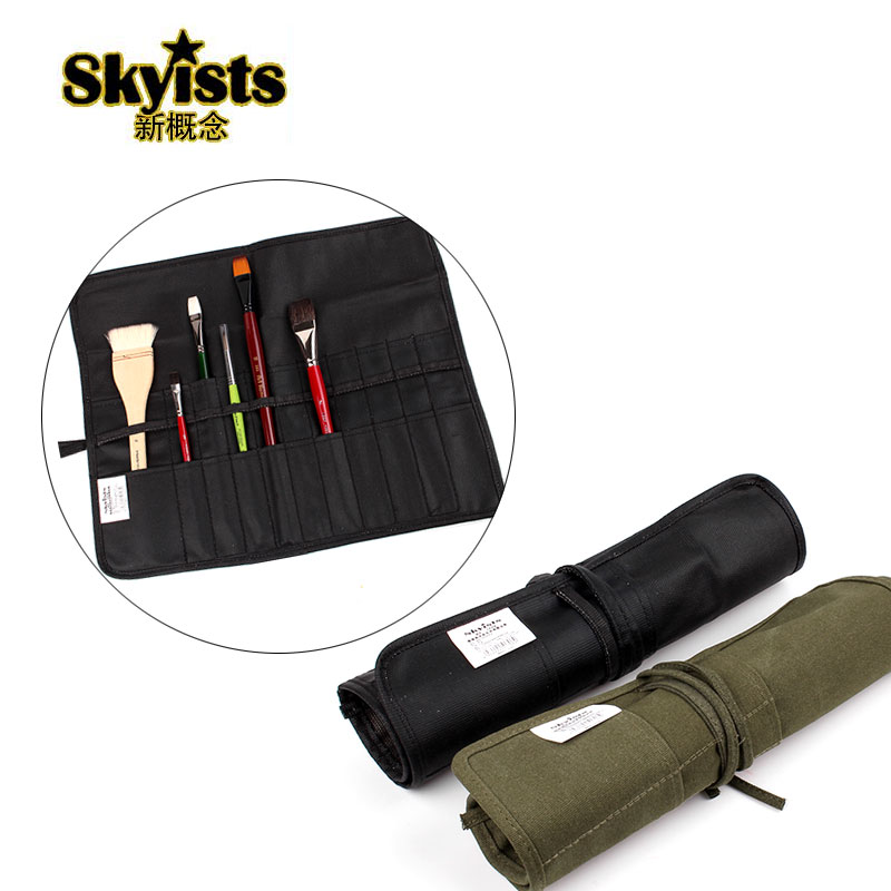New concept Skyists Portable Canvas Brush Pouch Writing Pouch Monmat Pouch
