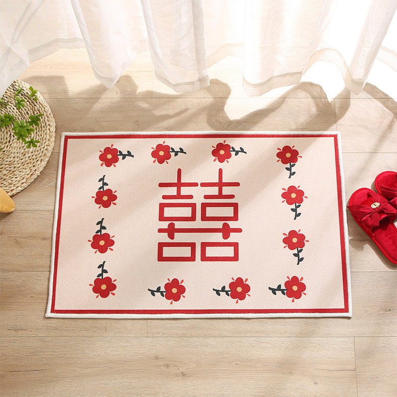 FOMODAY small fresh suede wedding carpet entry door mat floor mat creative bedroom wedding wedding room layout