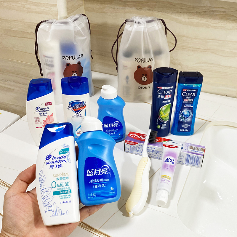 Travel Clothing Wash Jacket Dress Shampoo water body lotion Lotion Lotion TRY BAG PORTABLE TOILETRY ITEMS CAN BE BROUGHT ON A PLANE