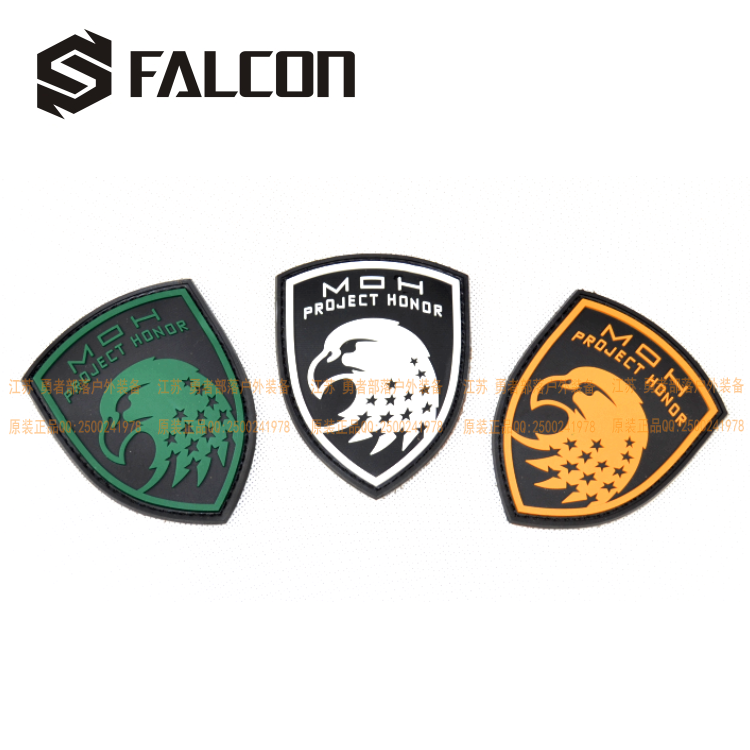 FALCON EAGLE HEAD Velcro Personality BADGE Armband BACKPACK Satchel stickers PVC rubber chapter chest stickers CS game stickers