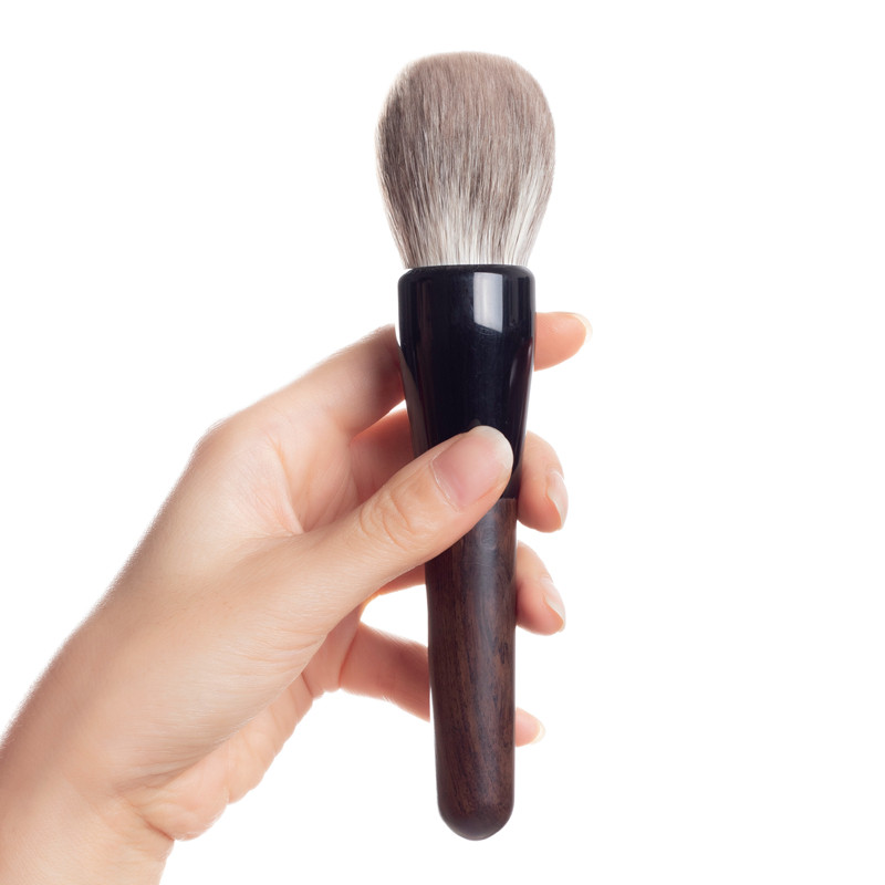 Air mountain new rain Doux-02 Snow fox hair large round head loose powder brush Delicate soft waxy elastic makeup good partner