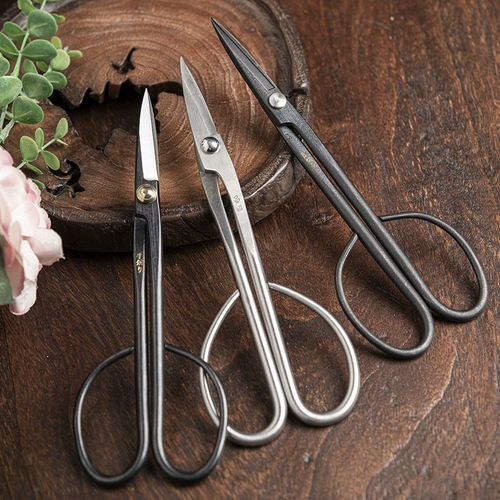 Ножницы для аранжировки цветов, обрезка бутонов, японские импортные ножницы для цветов ручной работы, небольшие ветки и листья, садовые цветочные композиции и икебана с использованием блюда.