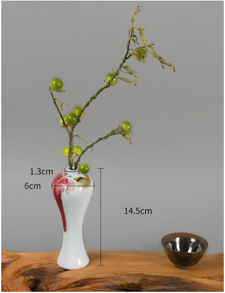 Một chút mùa đỏ lò đỏ bình nhỏ mận chai lọ lưới lục giác chai đơn giản Trung Quốc váy mềm phù hợp với câu lạc bộ Zen - Vase / Bồn hoa & Kệ gáo dừa trồng lan