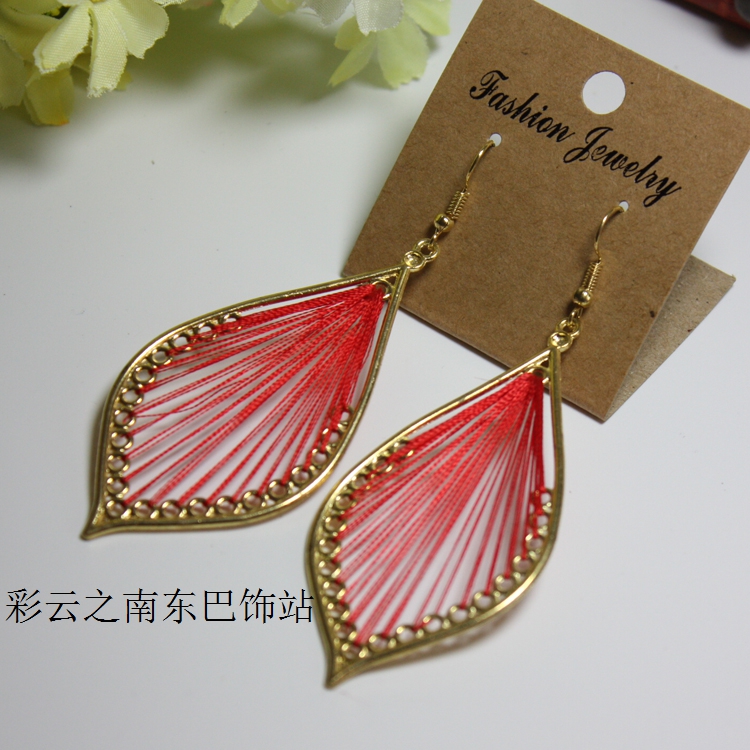 Yunnan Ornament Streaming Suearrings Ornaments Earrings National Wind Ear Accessories Original Handmade Cloth Art Earrings Earrings Earrings Earrings Pendant