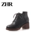 ZHR2019 mùa thu và mùa đông mới Martin bốt gió Anh và bốt nhung nữ dày với đôi giày tuyết đỏ hoang dã - Giày ống Giày ống