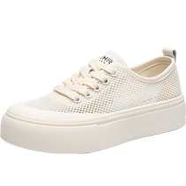ZHR mesh white shoes for women 2024 summer new breathable thick-soled versatile canvas shoes ins fashion casual sneakers