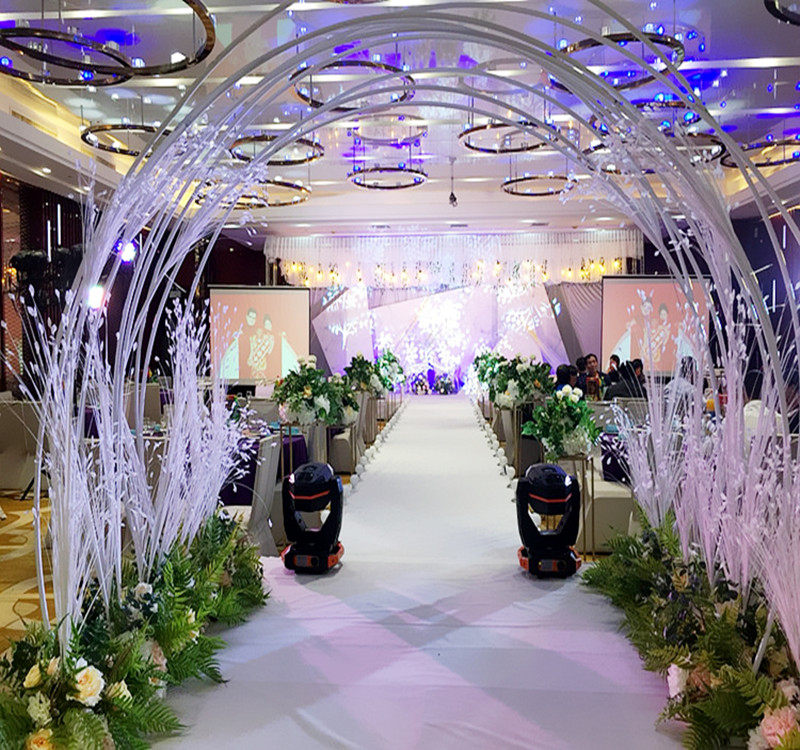 New Wedding Props Road Leading Five Colorful Arches Rack Wedding background Backdrop Arch shelf Wave Rainbow Road Citation