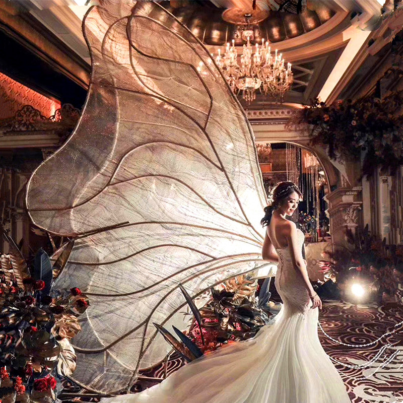 New wedding props feather background screen stage iron background mesh feather decoration wedding decoration decoration