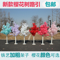 New wedding cherry blossom road leading road with wedding Xu Willing Tree Arch frame Cherry Blossom Tree Iron Art Cherry Blossom Road