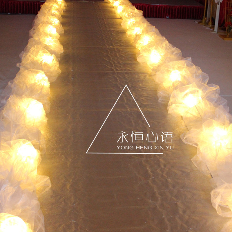 Wedding Celebration Props Ttai Yarn Road Guide Snow Yarn Dragon Bead Lamp Suspended Ceiling Yarn Cloud Yarn Stage Decoration Wedding Yingbin Area Arrangement