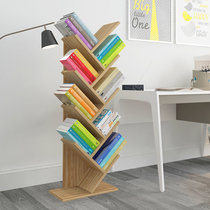 Simple bookshelf shelf Modern simple childrens student study Bedroom Floor-to-ceiling small bookcase Creative tree-shaped bookshelf
