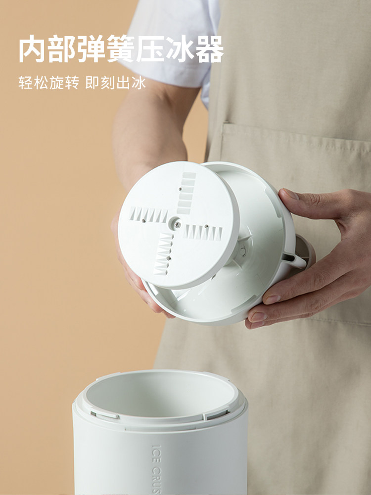 British Mingjue Ice Shaver, Small Manual Ice Crusher for Home Use, Ice Shaver for Street Stalls, Hand-Cranked Ice Maker, Ice Slush Machine