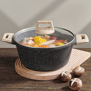 British Mingjue Maifan Stone Soup Pot, Household Stew Pot, Thickened Non-Stick Pot, Suitable for Gas Stoves and Induction Cookers