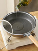 British Mingjue Thickened Stainless Steel Frying Pan, Household Non-Stick Frying Pan, Suitable for Gas and Induction Cookers