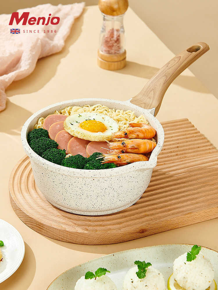 British Mingjue Maifan Stone Milk Pot Baby Food Supplement Pot Infant Frying and Cooking All-In-One Pot Non-Stick Pot Household Soup and Instant Noodle Pot
