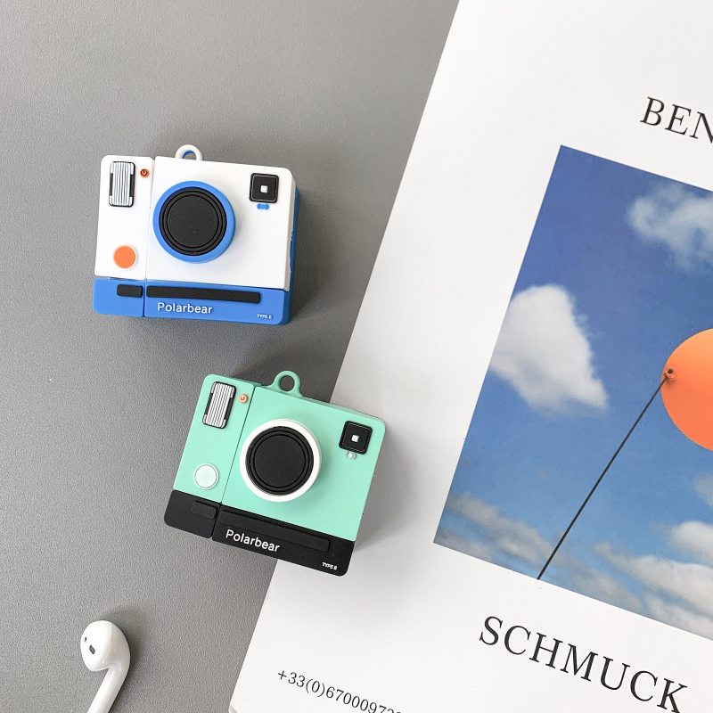 Retro camera suitable for rover lolipas protective sleeve creative couple Bluetooth headphone shell silicone gel soft tide