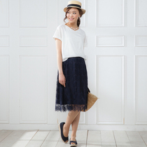 Japan foreign trade Original Single 17 Summer model short sleeve maternity lace lactation dress postpartum feeding dress