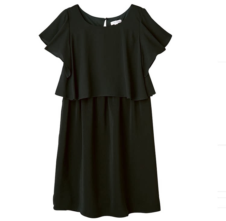 Japan foreign trade original single 17 summer short-sleeved Chiffon maternity dress postpartum lactation dress Nursing dress