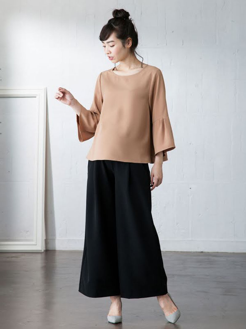 Japan Foreign Trade Original Single Spring and Autumn Thick Snow Textile Pregnant Woman Broadlegged Pants Pregnant Casual Child Care Broadlegged Pants