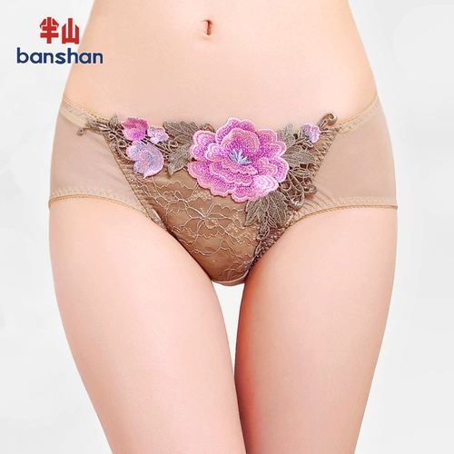 Сексуальные трусы, кружевное нижнее белье, с вышивкой