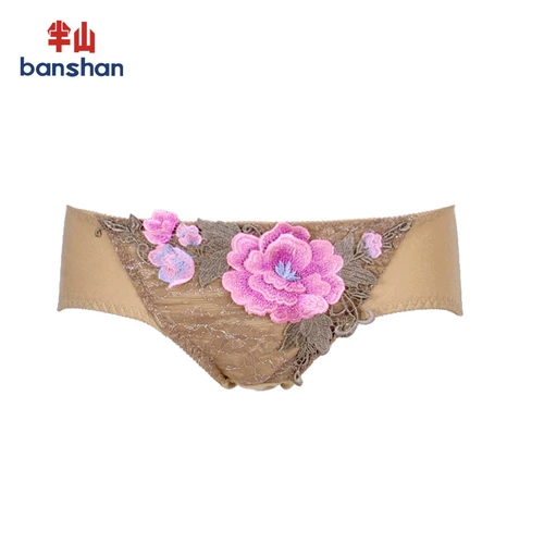 Сексуальные трусы, кружевное нижнее белье, с вышивкой