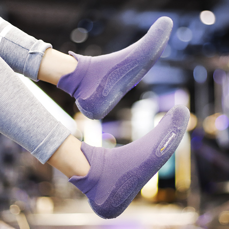 Ultra light indoor sneaker mute shock absorbing soft bottom breathable male and female gym jumping rope running yoga socks-Taobao