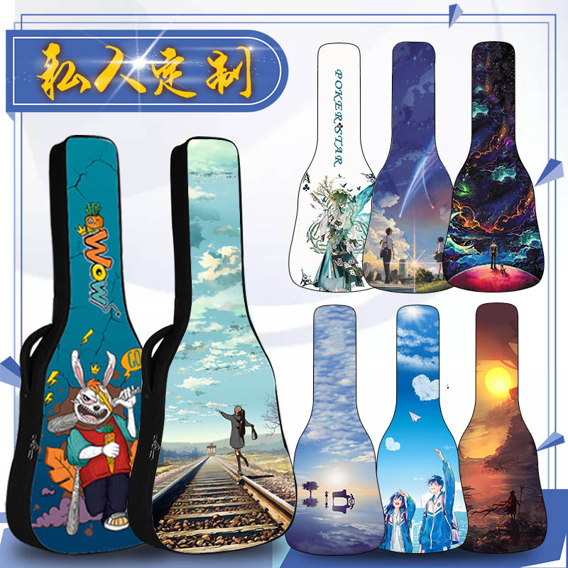 36 inch guitar bag thickened custom 38 inch guitar bag personality graffiti 39 inch classical guitar backpack waterproof shockproof