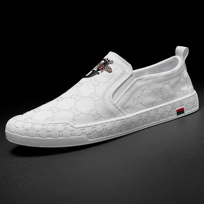 Summer breathable set foot sails shoes men's shoes European station a foot pedal sloth lefu shoes 100 hitch casual little white shoes man