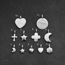 A selfie) by the Thai Artisanal Silver Pure Silver DIY Accessories Stars Moon Heart-shaped Cross Mini Pendant QC01